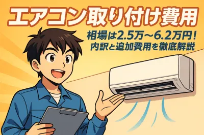 エアコン取り付け費用の相場は2.5万〜6.2万円！内訳と追加費用を徹底解説