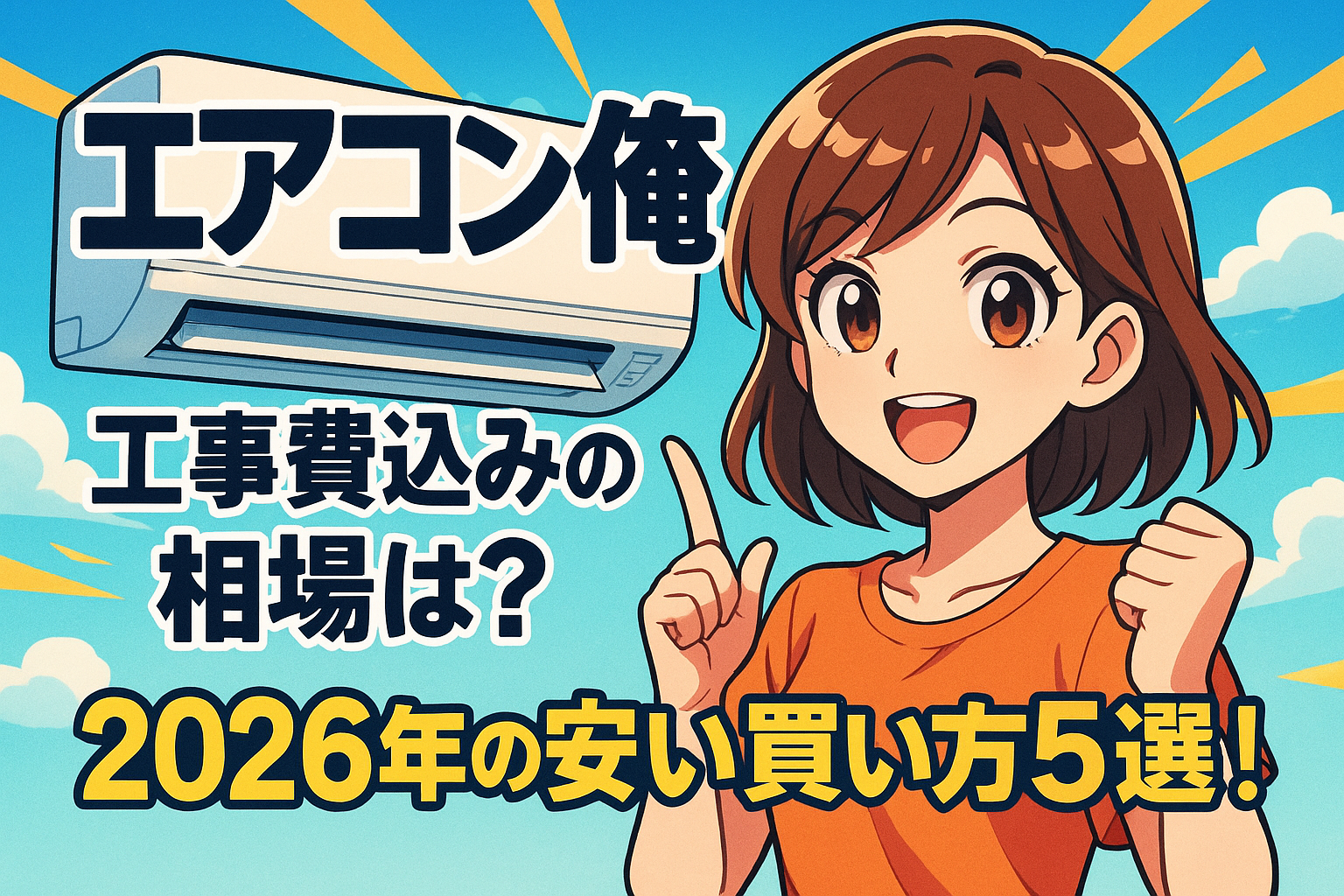 エアコン 価格 工事費込みの相場は？2026年の安い買い方5選！