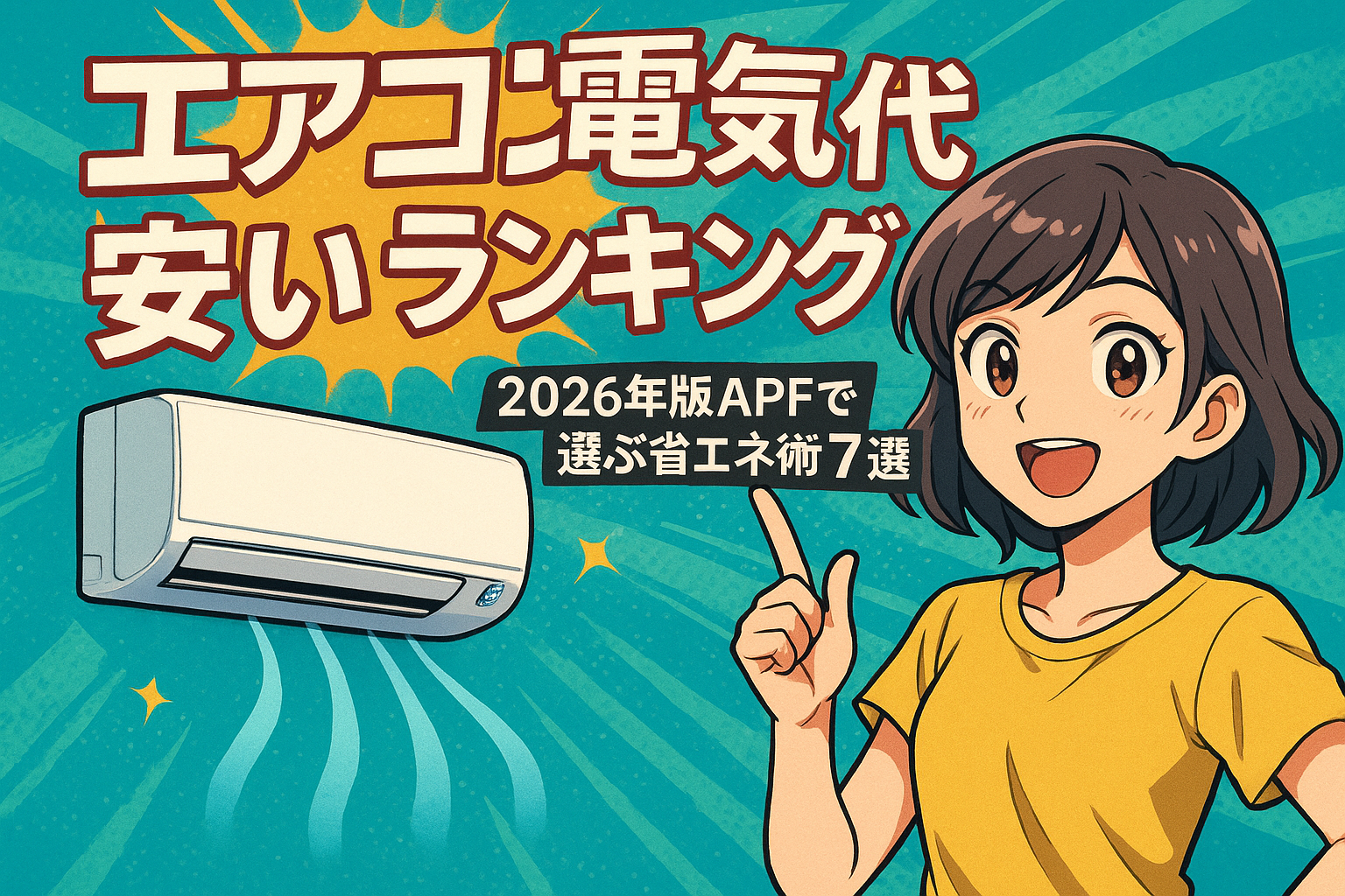 エアコン 電気代 安い ランキング！2026年版APFで選ぶ省エネ術7選