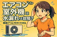 エアコン 室外機 水漏れは故障？原因7つと今すぐできる対処法