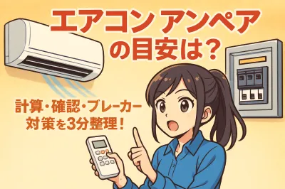 エアコンのアンペアの目安は？計算・確認・ブレーカー対策を3分で整理！