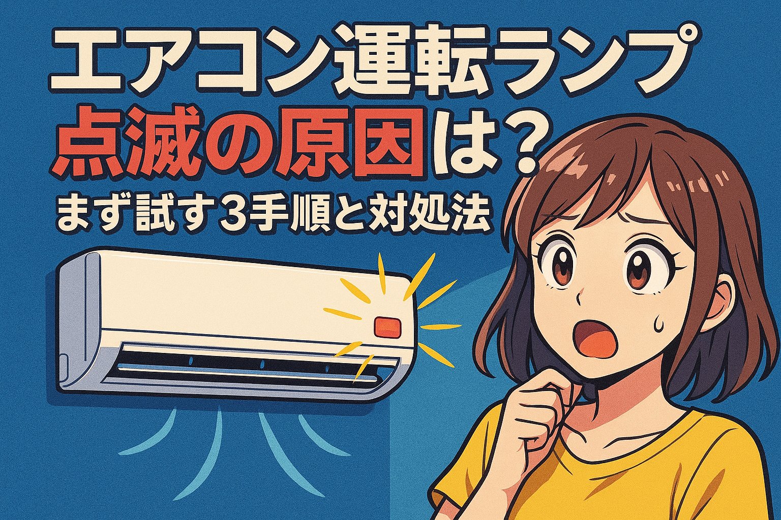 エアコン 運転ランプ点滅の原因は？まず試す3手順と対処法