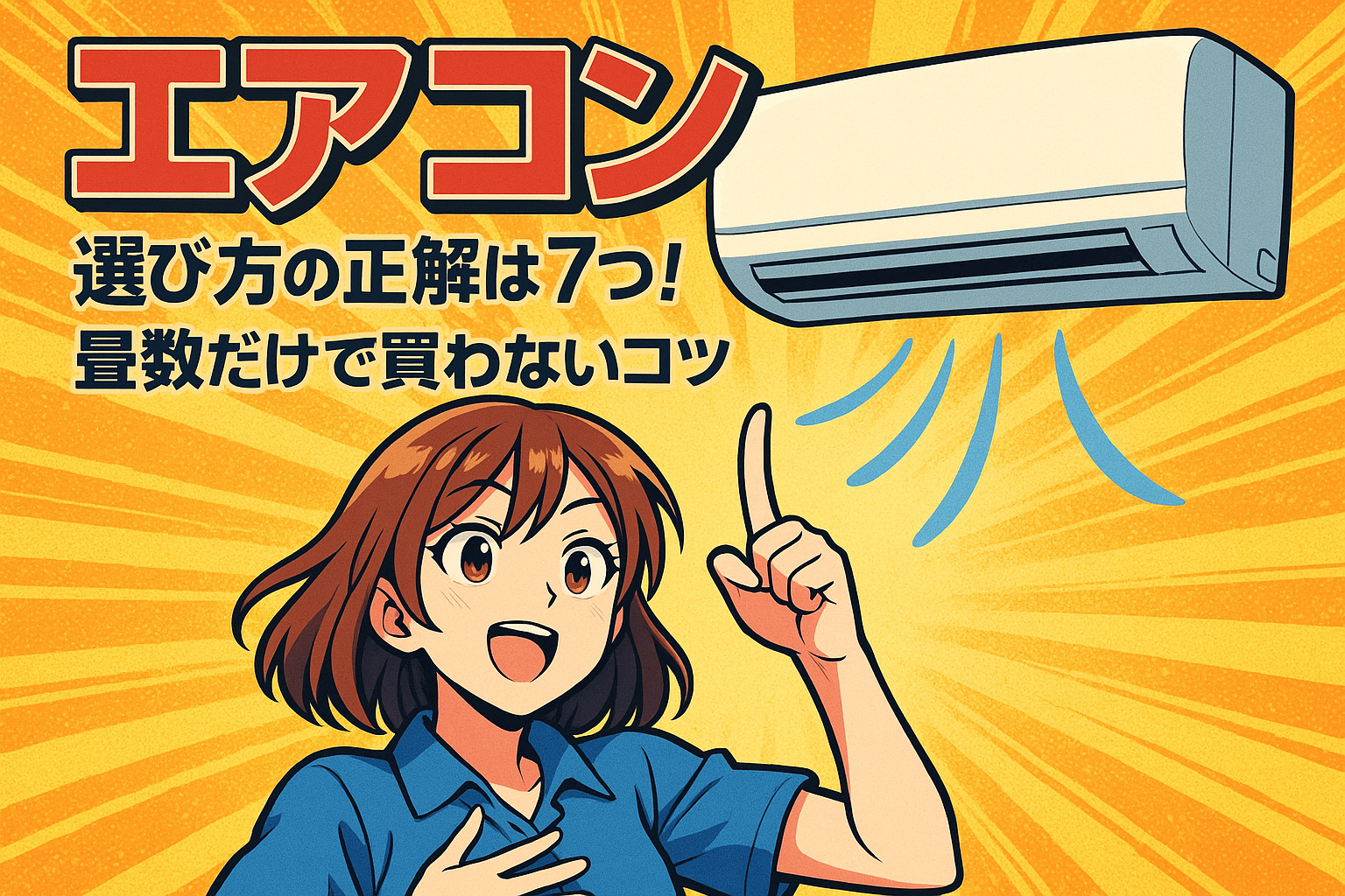 エアコン 選び方の正解は7つ！畳数だけで買わないコツ