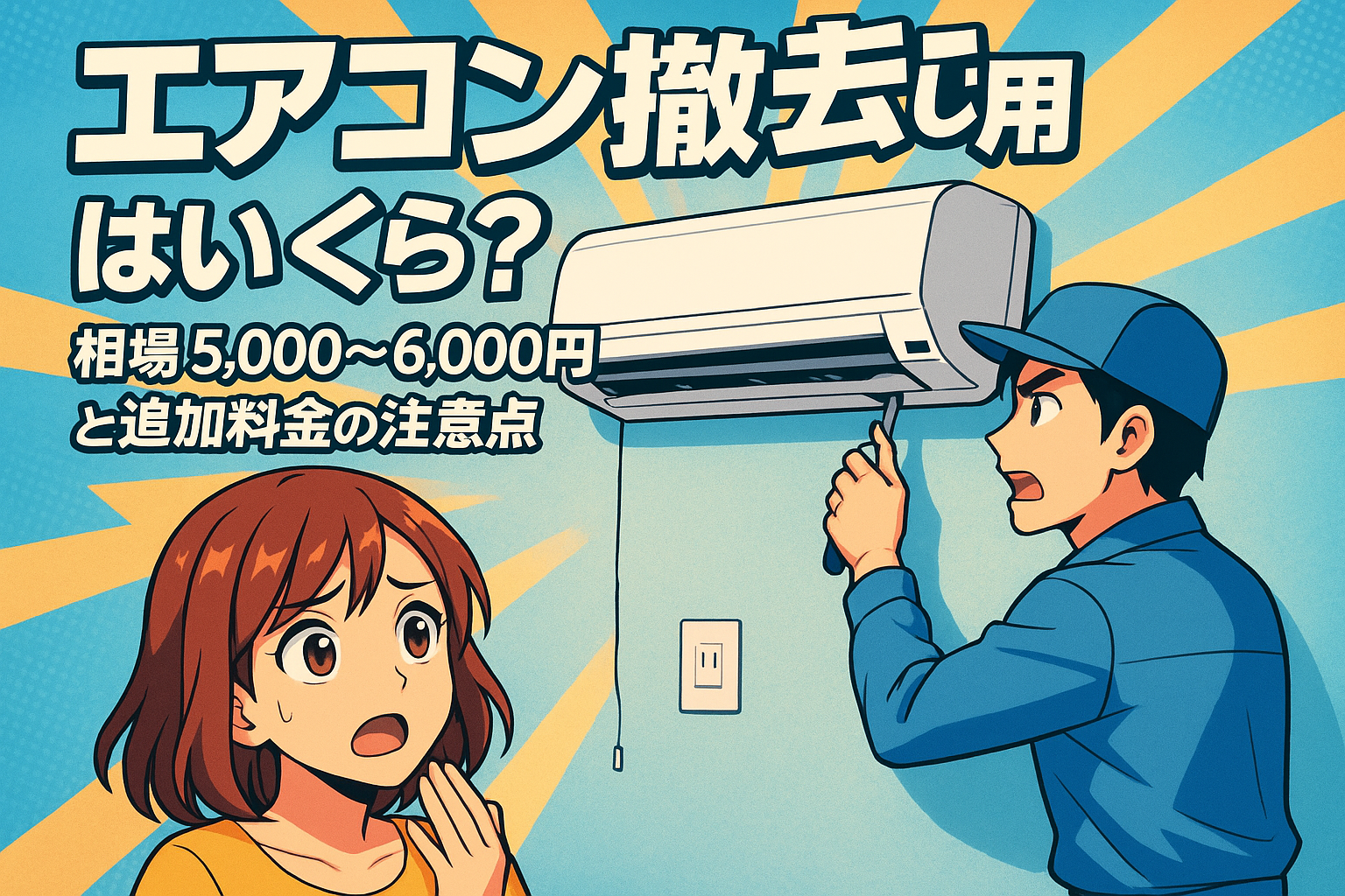 エアコン 撤去費用はいくら？相場5,000〜6,000円と追加料金の注意点
