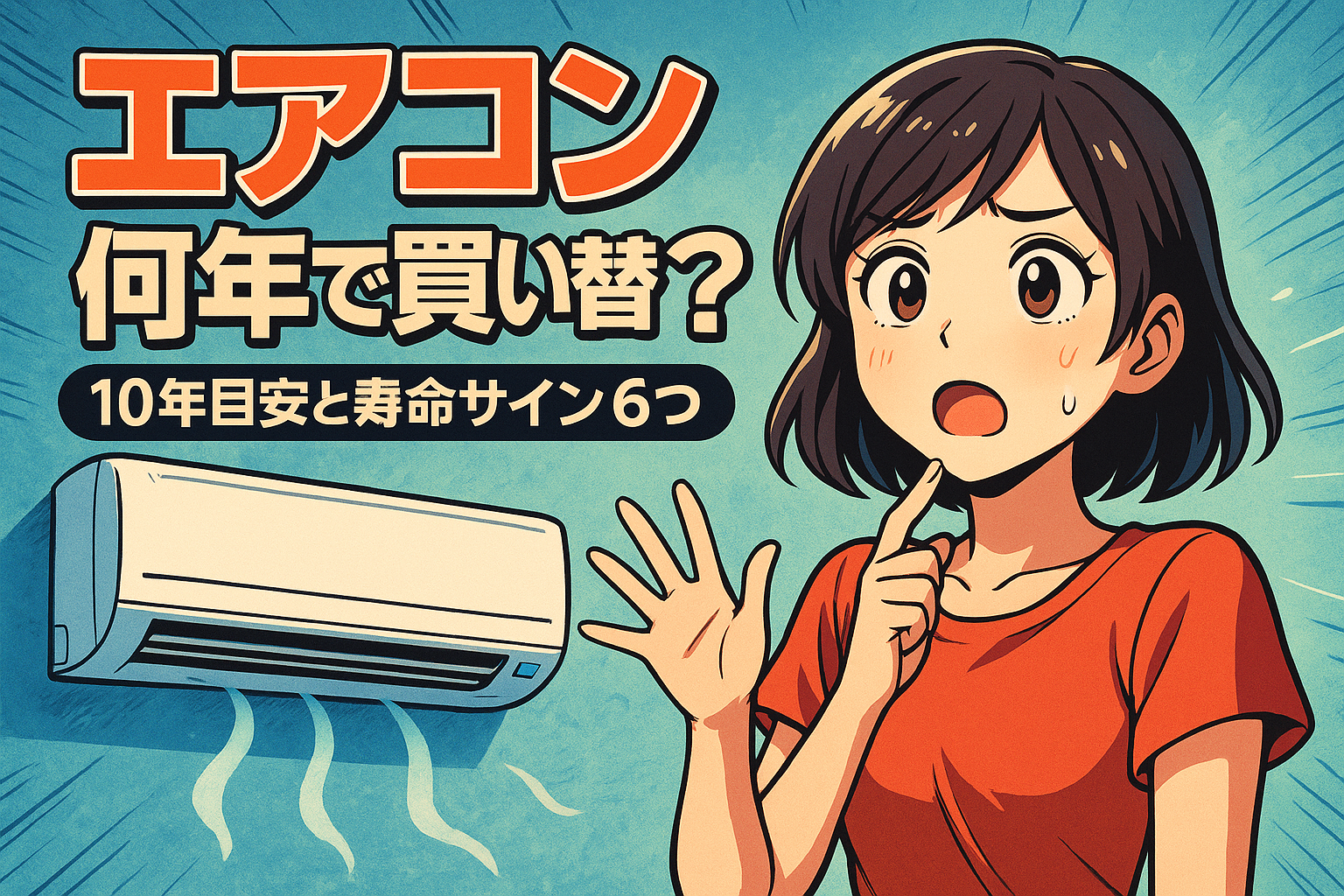 エアコン 何年で買い替える？10年目安と寿命サイン6つ