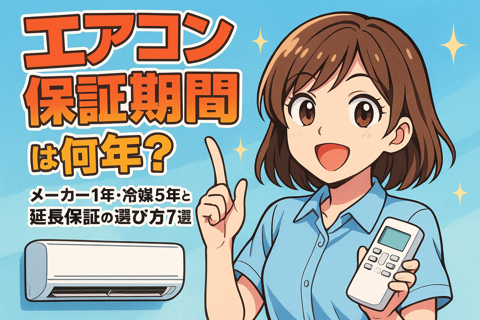 エアコン 保証期間は何年?メーカー1年・冷媒5年と延長保証の選び方7選!