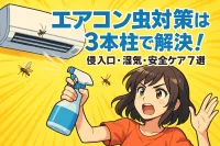 エアコン 虫対策は3本柱で解決！侵入口・湿気・安全ケア7選