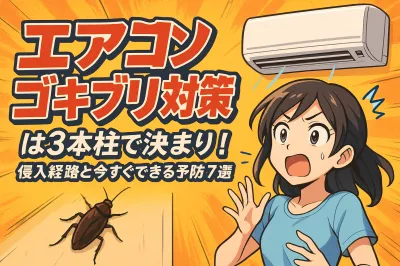 エアコン ゴキブリ 対策は3本柱で決まり！侵入経路と今すぐできる予防7選
