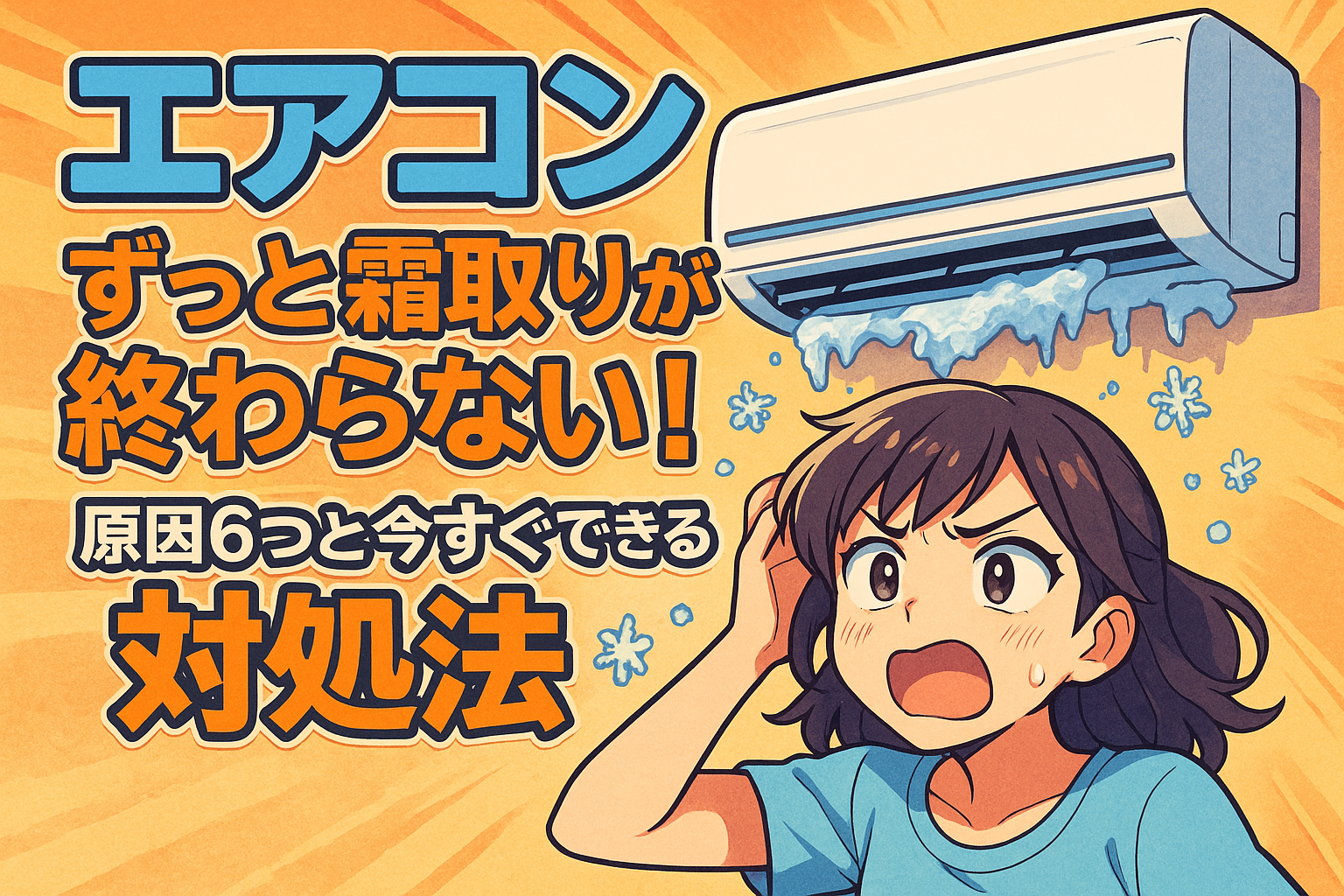 エアコン ずっと霜取りが終わらない!原因6つと今すぐできる対処法