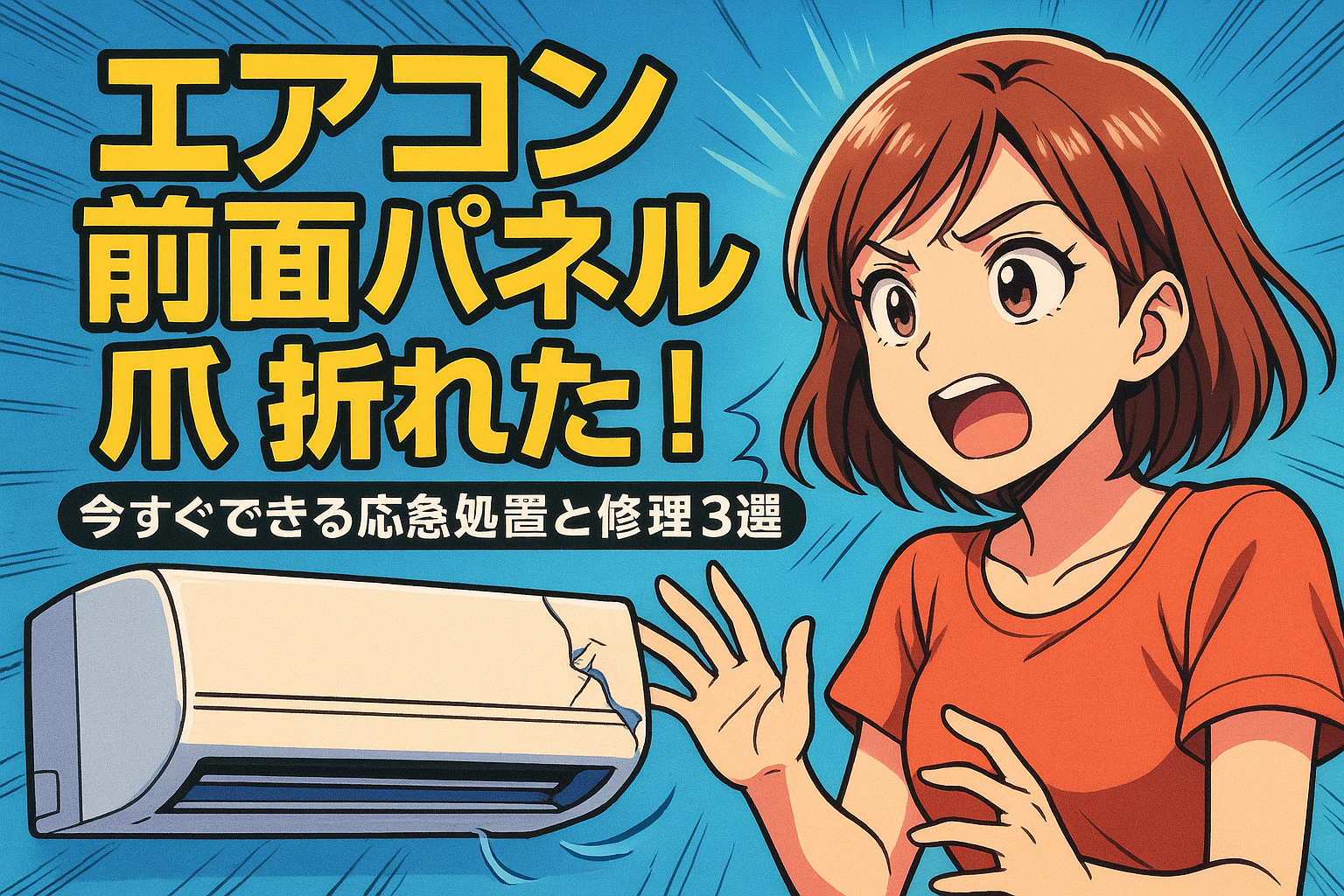 エアコン 前面パネル 爪 折れた!今すぐできる応急処置と修理3選