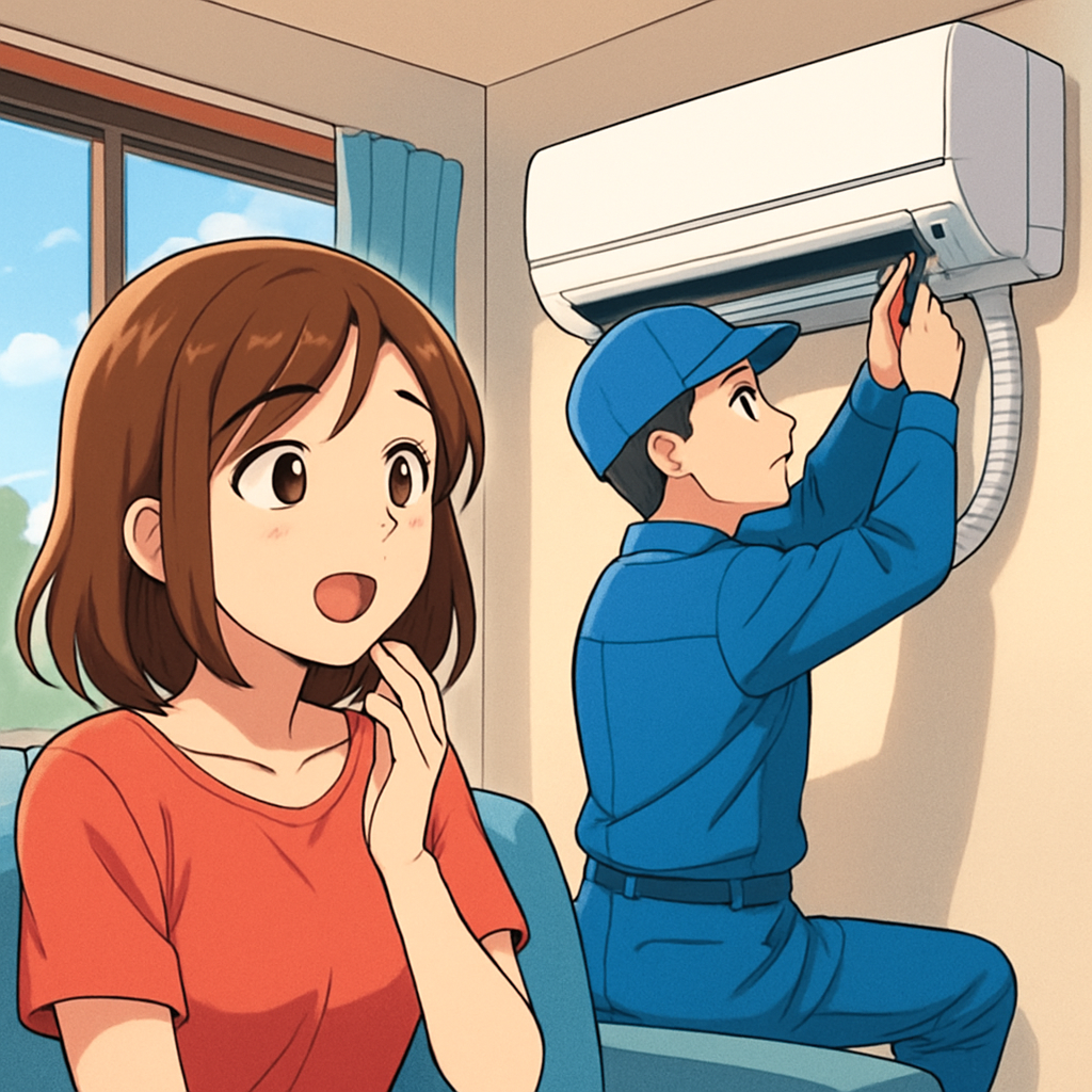 エアコン取り付け中は「家の中で待機しつつ、呼ばれたらすぐ対応」でOKです！