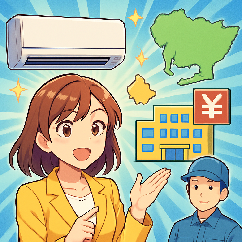 愛知県のエアコン補助金は「市町村＋国＋事業者向け県制度」を押さえるのが近道です！