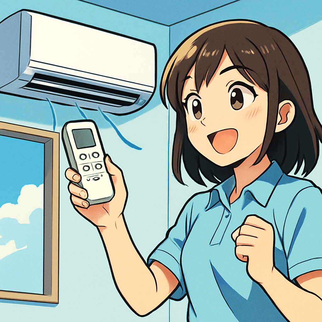 試運転は「春に冷房を最低温度で40分」が基本です！