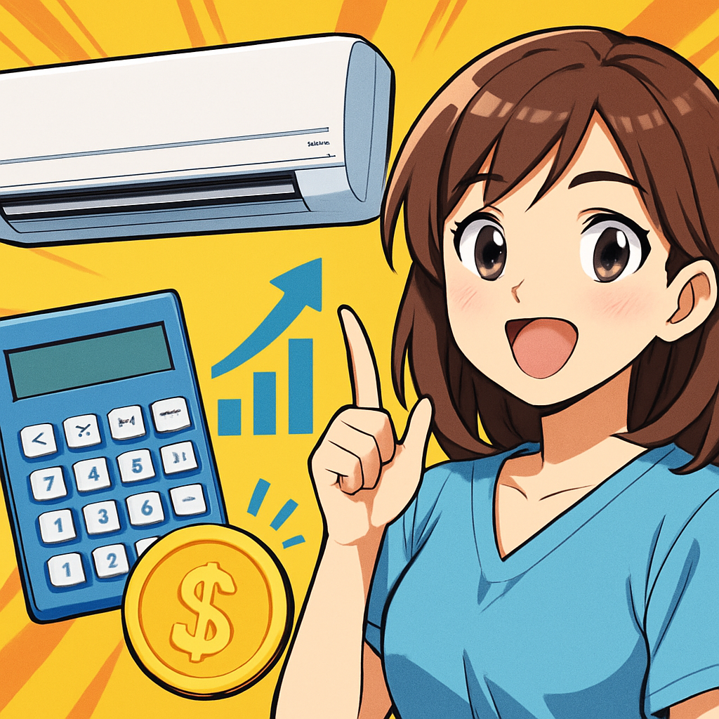 エアコンの電気代は「3つの掛け算」で目安が出ます！