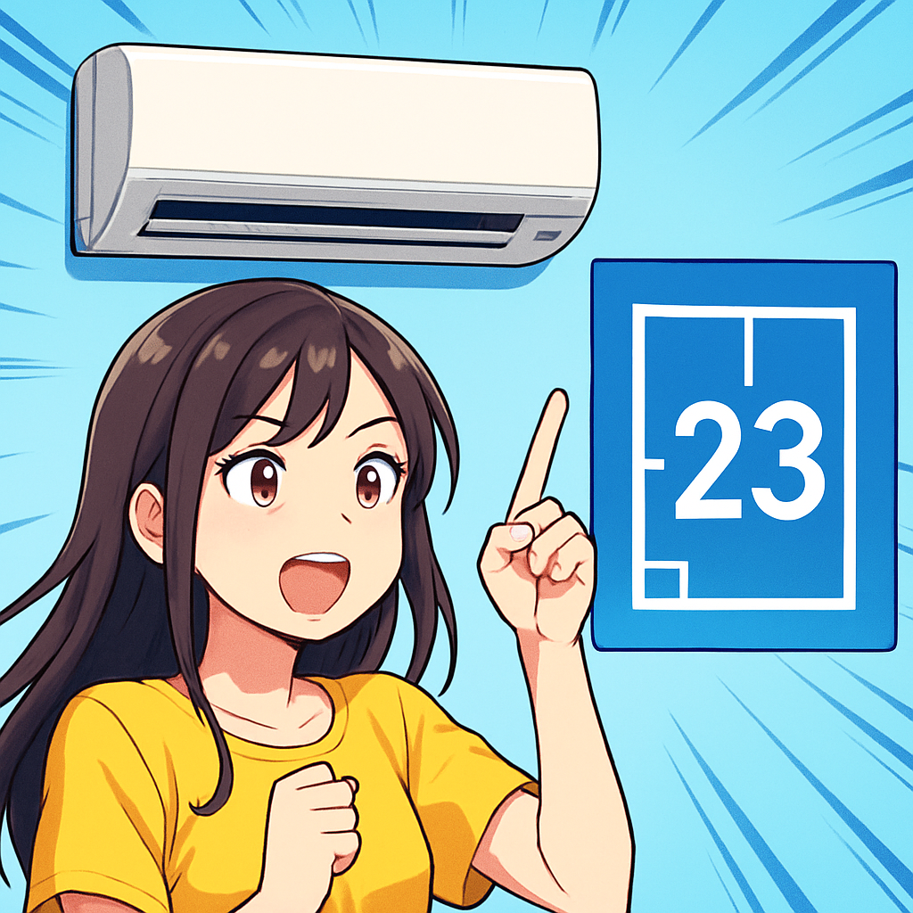 エアコン7.1kWは「おもに23畳用」が基本の目安です！