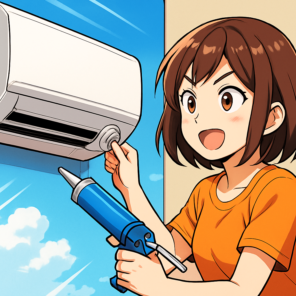 エアコン 穴ふさぎは「キャップ＋すき間埋め」でほぼ勝ちです！