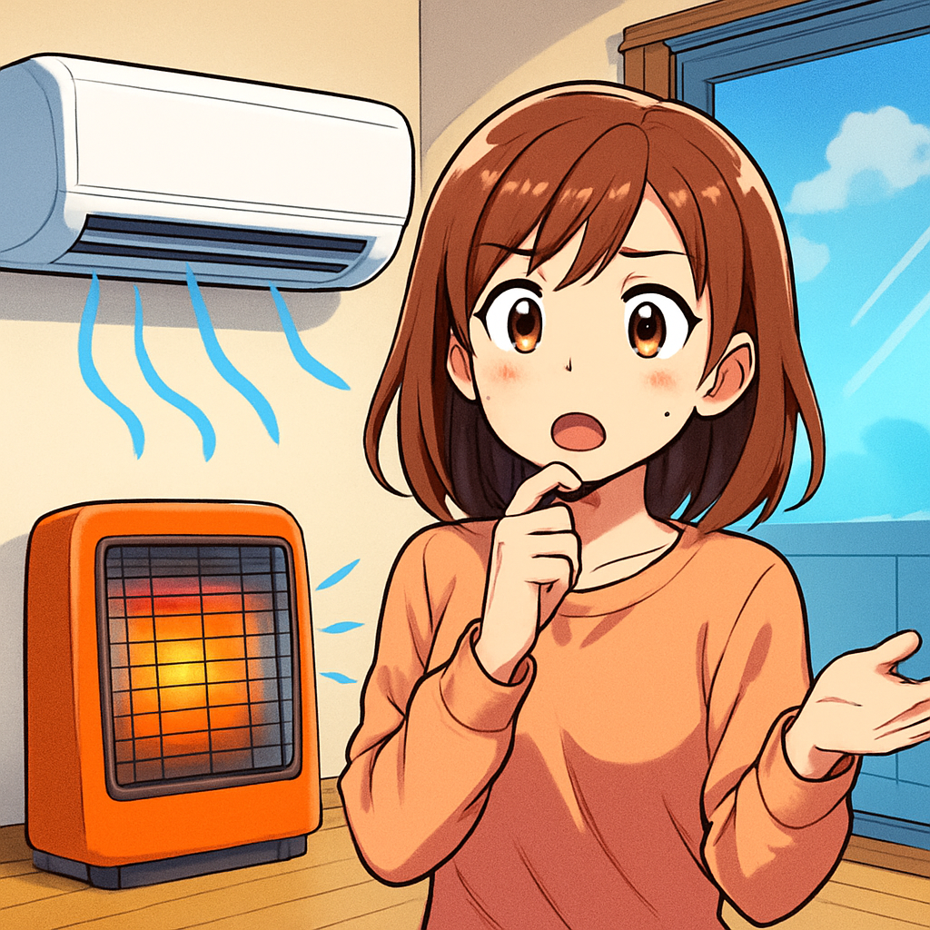 電気代は「短時間ならストーブ、長時間ならエアコン」が基本になりやすいです！