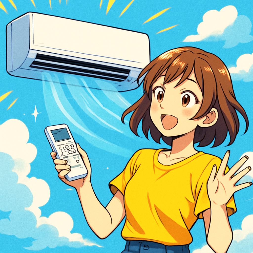 エアコンの送風の電気代は「1時間0.4〜0.7円前後」が目安です!