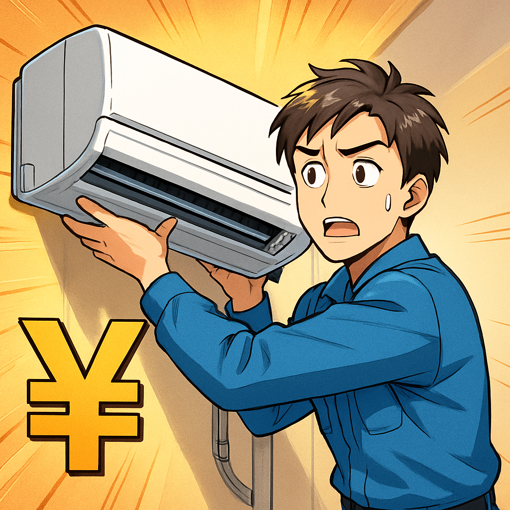 エアコン撤去は「取り外しだけ」なら5,000〜6,000円前後が目安です！