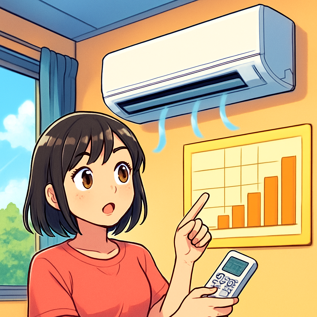 エアコンは「100〜2,000Wで変動」、普段は400〜800W前後が目安です！